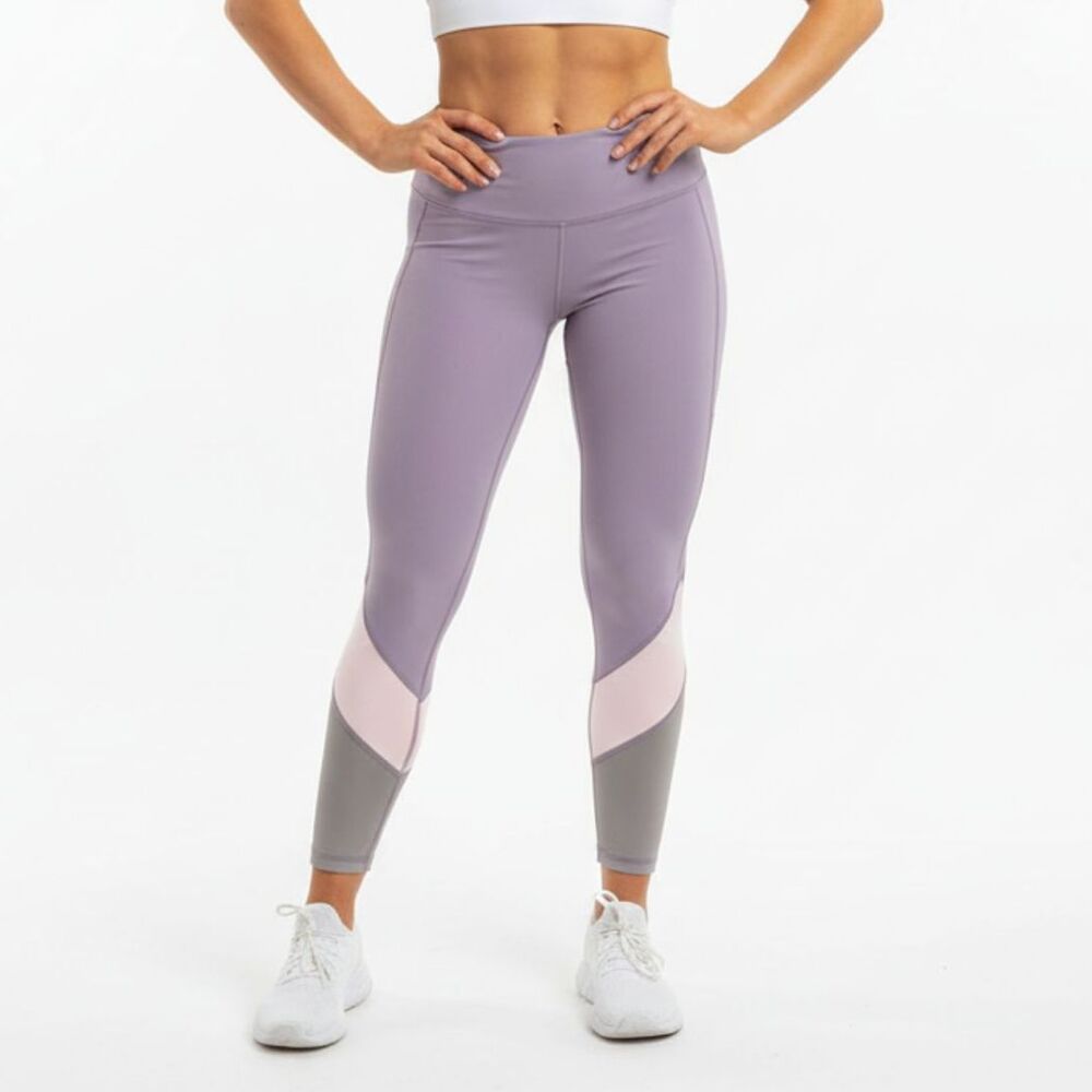 RBX Lavender Color Block 7/8 Ankle Sport Athletic Leggings Pants M NEW